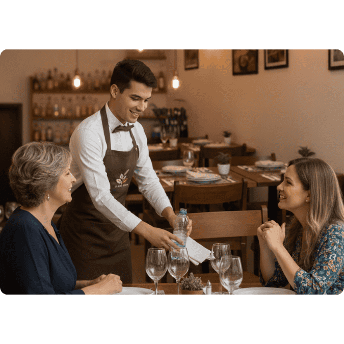 Técnicas de Apoio ao Garçom e Encantamento no Salão