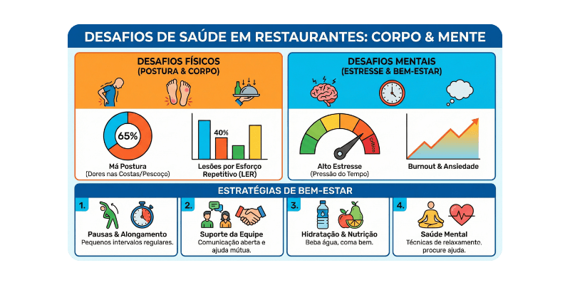 Saúde Física e Mental no Trabalho de Atendimento ao Público em Bares e Restaurantes